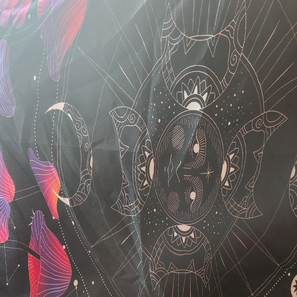 mushroom and celestial print pillow cases and duvet cover